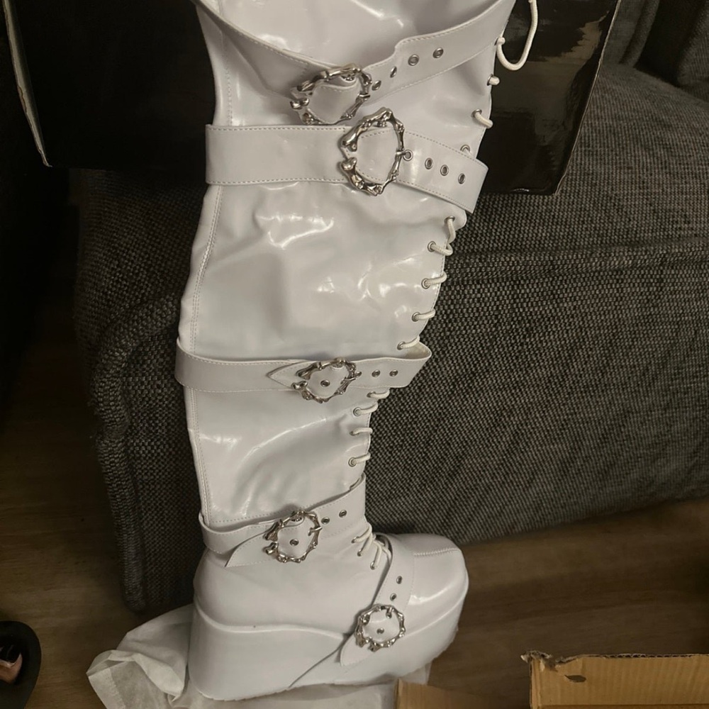 Brand new platform knee high boots